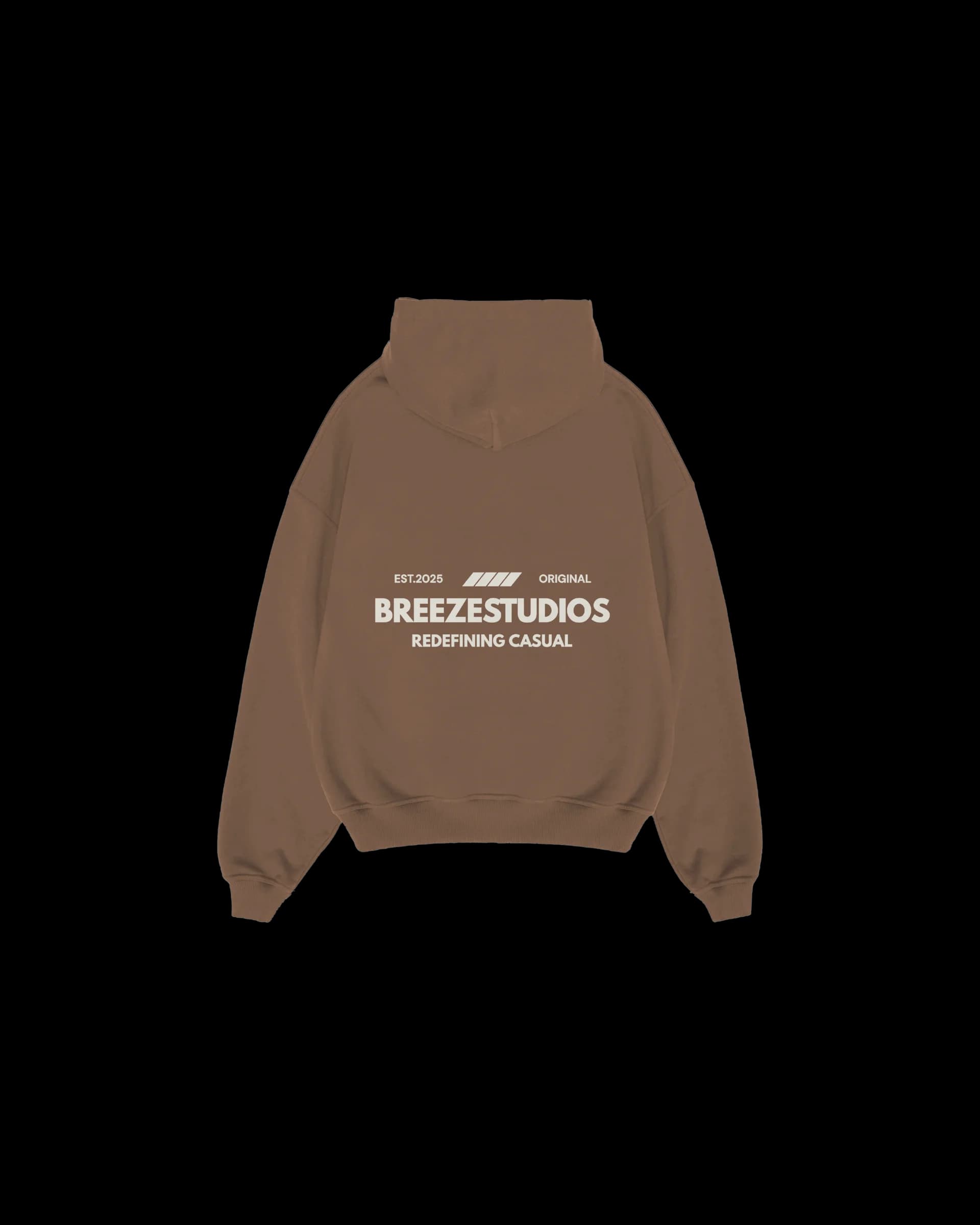 Breezy Szn Hoodie back — Brown