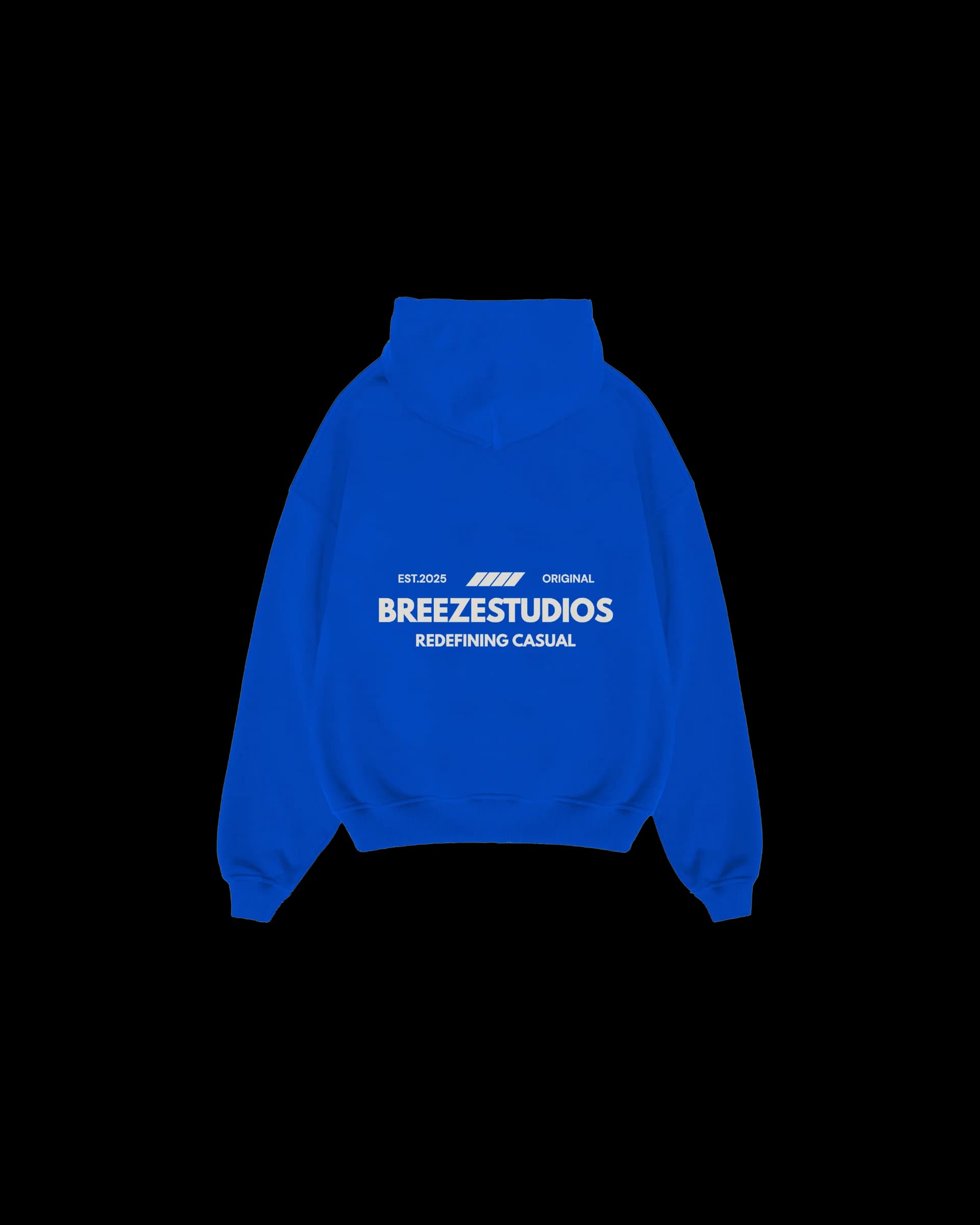 Breezy Szn Hoodie back — Klein Blue
