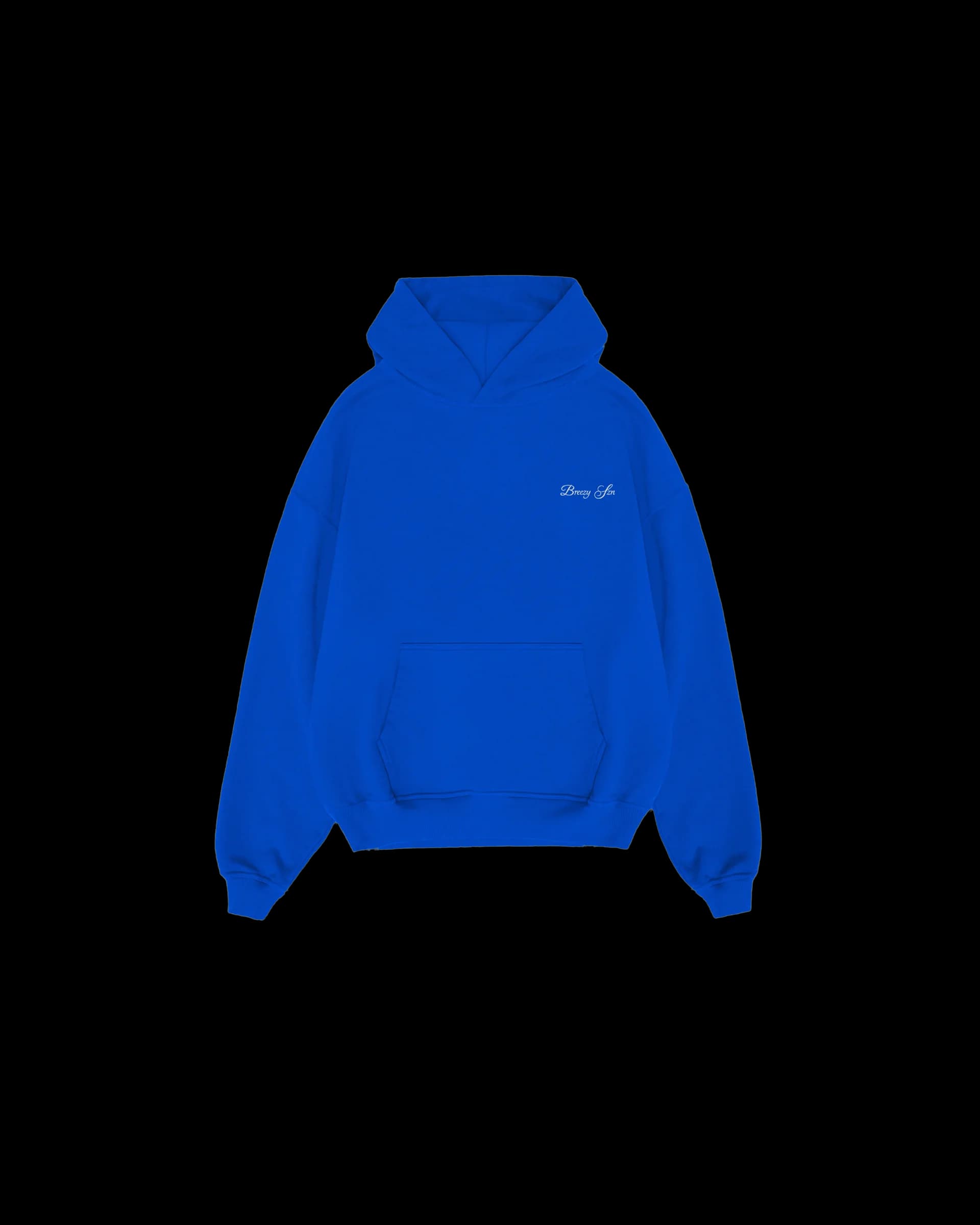 Breezy Szn Hoodie front — Klein Blue