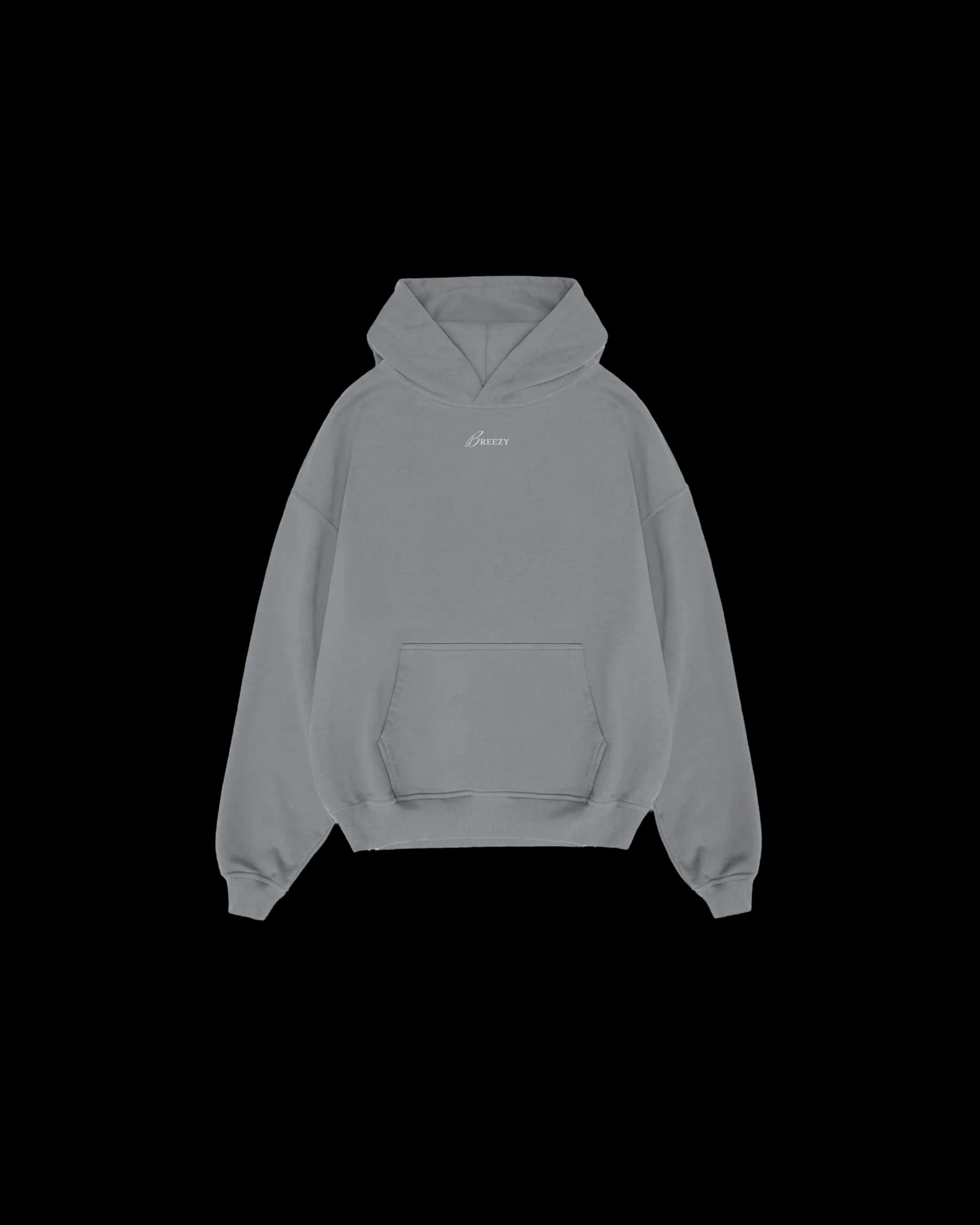 Hoodie Blessed By You front — Gray