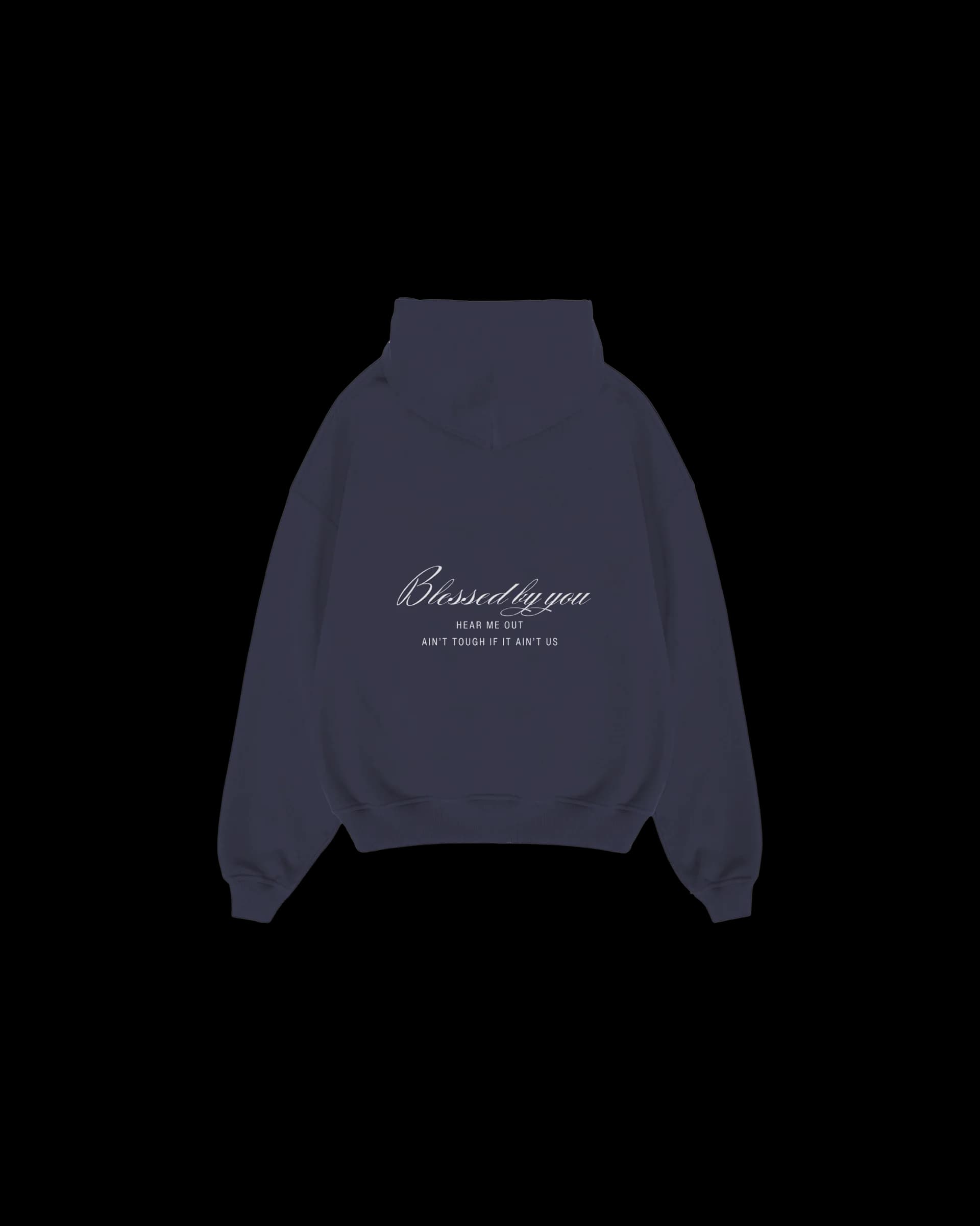 Hoodie Blessed By You back — Dark Navy