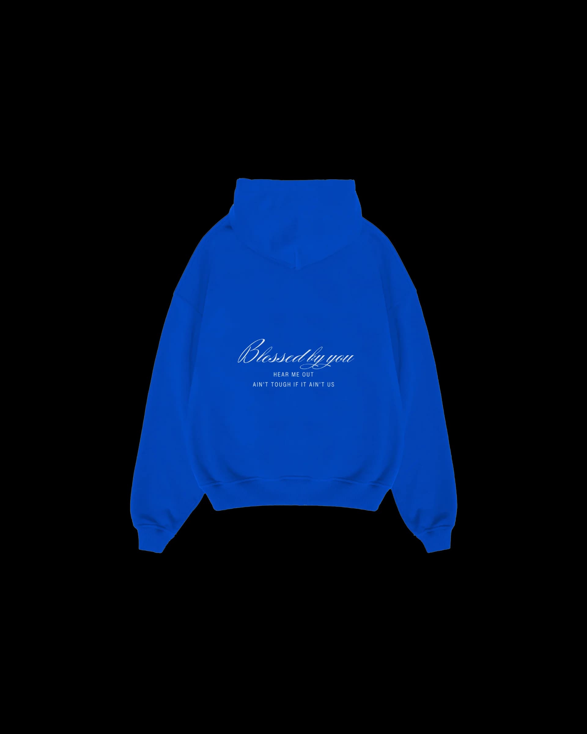 Hoodie Blessed By You back — Klein Blue