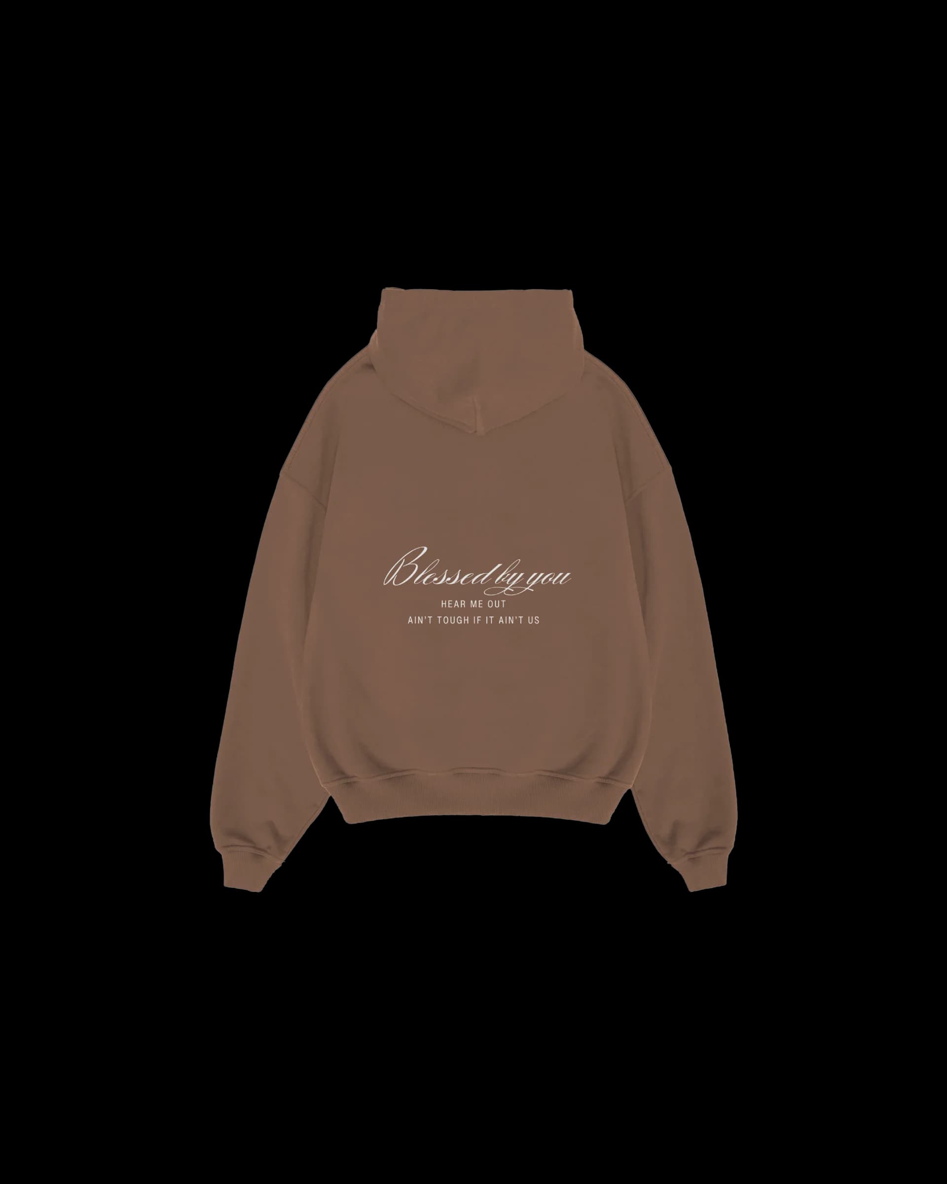 Hoodie Blessed By You back — Brown