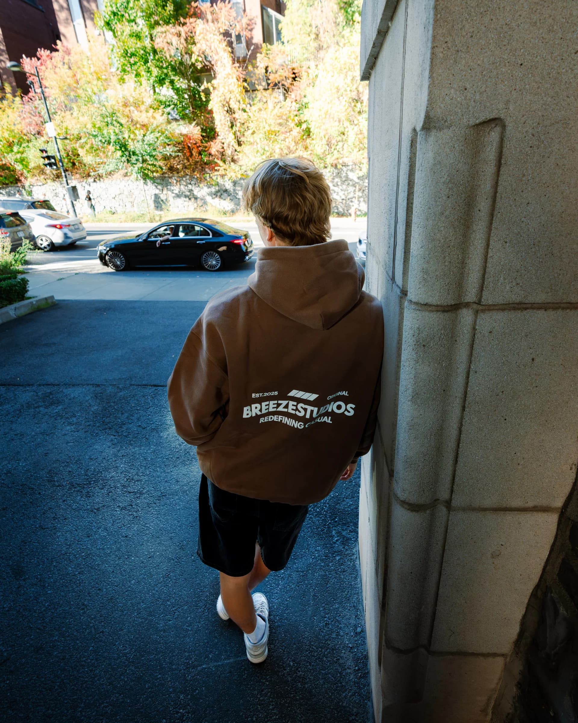 Breezy Szn Hoodie — Brown lifestyle 3