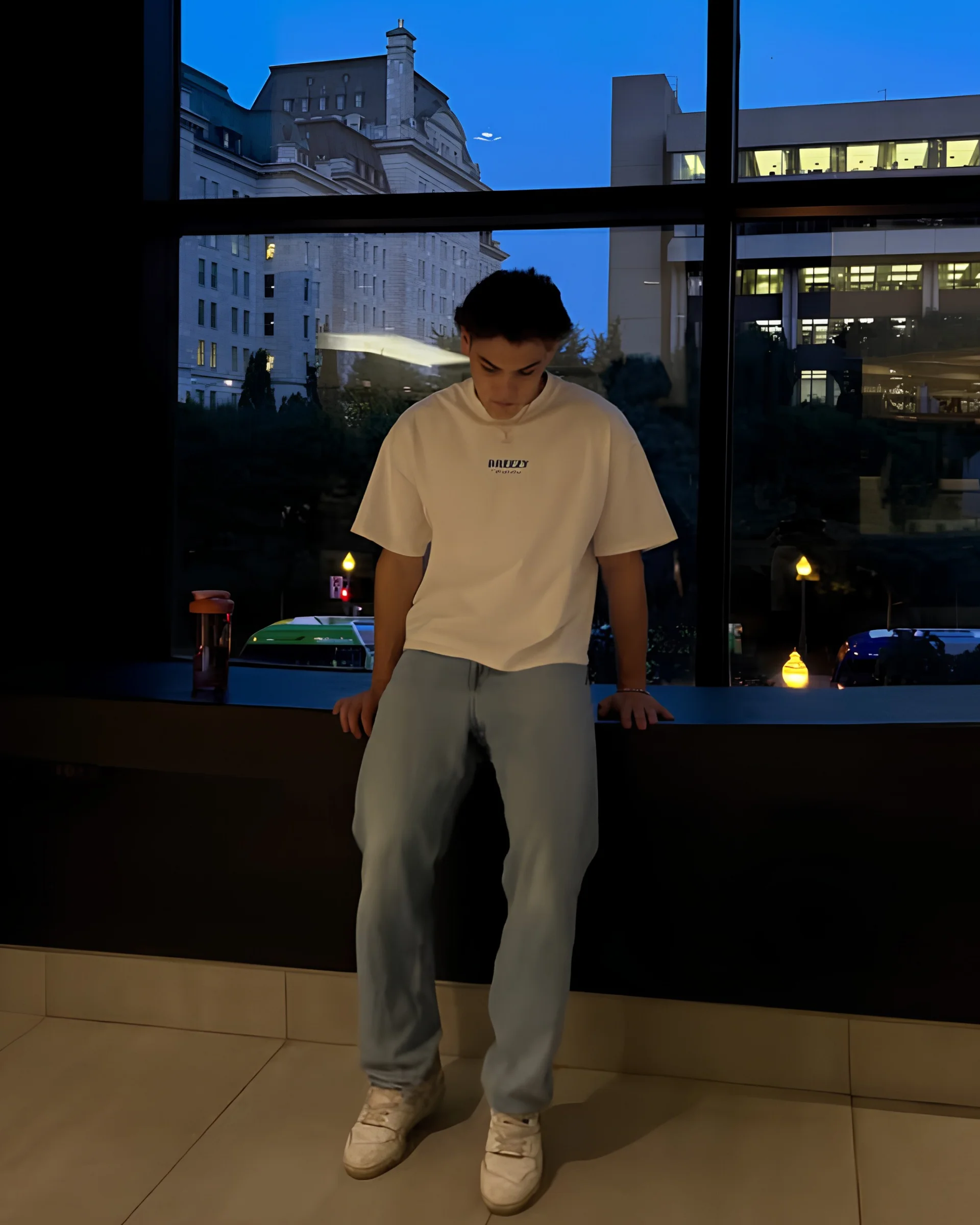 Ion Blue Boxy Tee — lifestyle 3