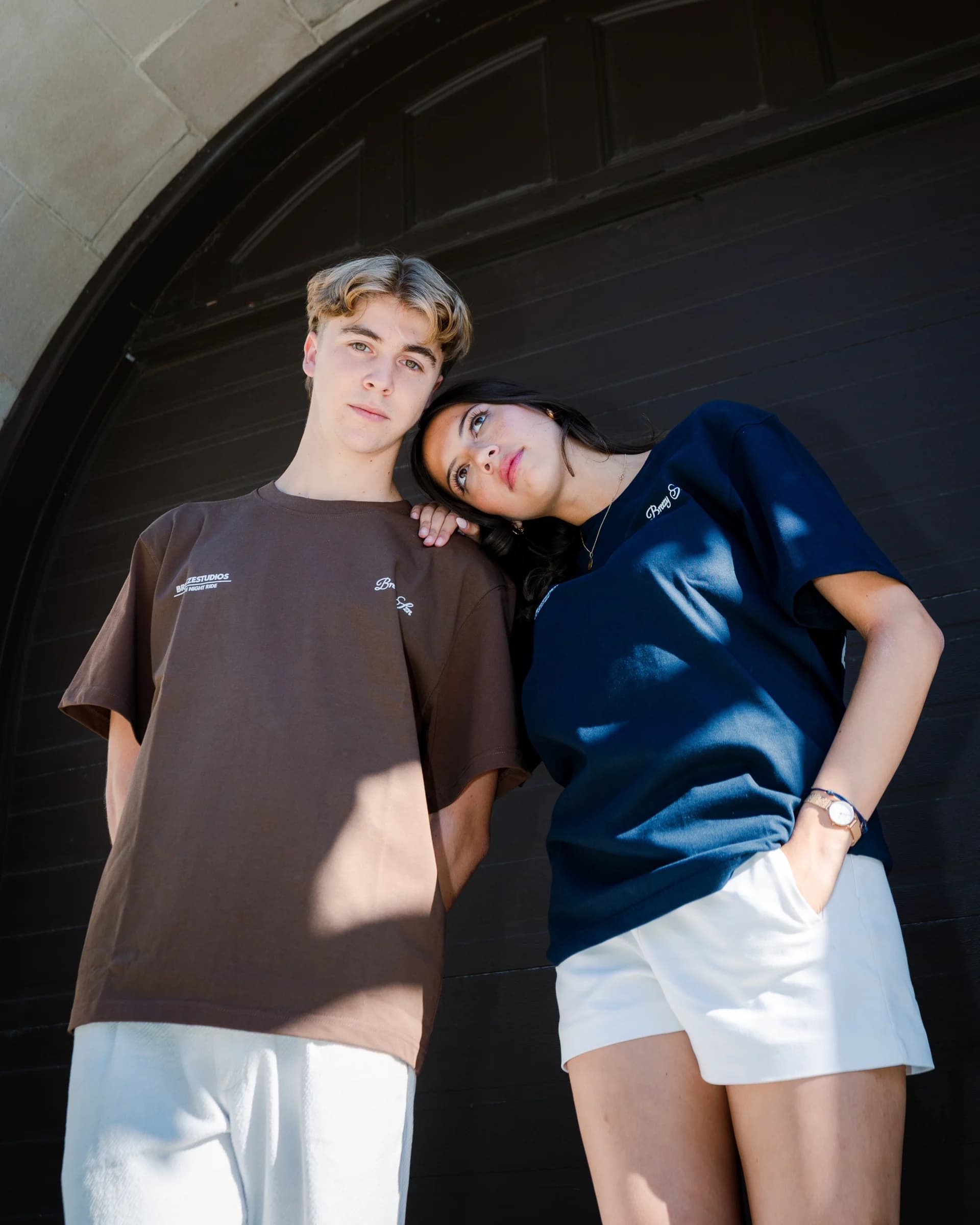 Breezy Szn Tee — Coffee & Navy lifestyle